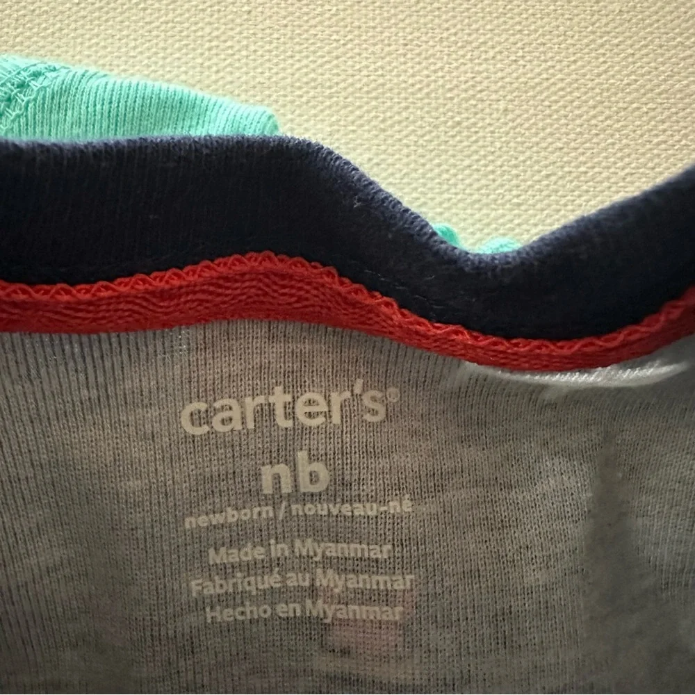 Carter’s Newborn Baby Boy 2-pk Rompers Nautical Whale Shark Spring Summer
